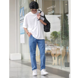 LOOSE JEANS กางเกงยีนส์ เอวสูง ทรงกระบอก NAMEW LR501/1