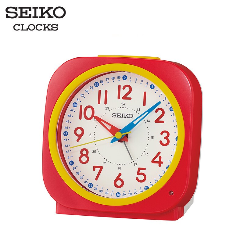 SEIKO CLOCKS นาฬิกาปลุก รุ่น QHE200R ขนาด 4.5 นิ้ว เดินเรียบ สีแดง