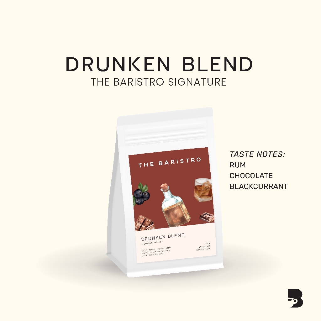 เมล็ดกาแฟ คั่วกลาง - Drunken Blend The Baristro Signature
