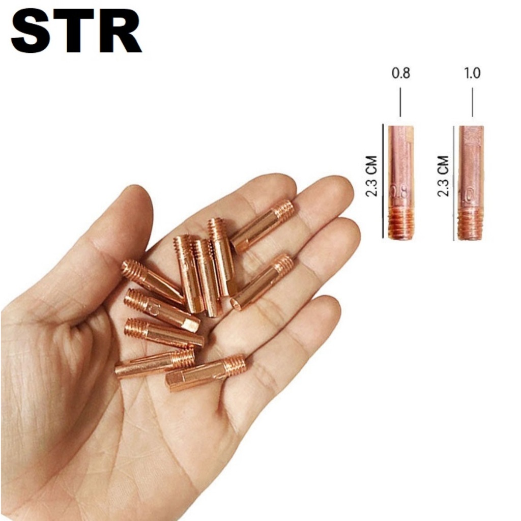 STR หัวเชื่อมทองแดง 1 ชิ้น อะไหล่ ตู้เชื่อม MIG CONTACT TIP  bbsupertools