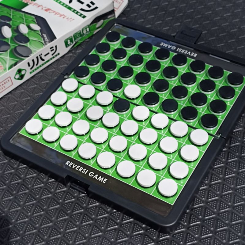 Othello แบบพกพา กระดานแบบหลุม ขนาด 18x20 cm พับเก็บได้ มือสองญี่ปุ่นสภาพดีมาก