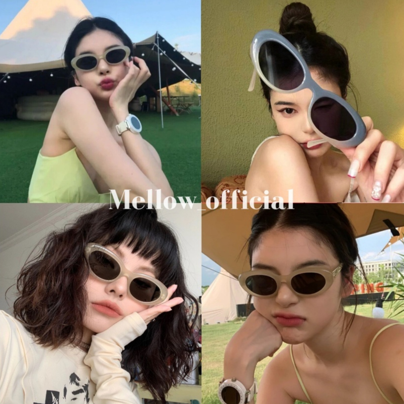 [พร้อมส่งจากไทย🇹🇭] แว่นตาแฟชั่น แว่นตากันแดด ทรงเจนนี่ แบล็คพิ้ง  รุ่นฮิตTikTok  เทสไอจี ตัวแม่ต้องจัด Mellow SG24.