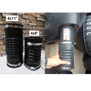 ท่อยางกันทรุด ท่อย่น ท่อFlex กันทรุด 4x8"และ4x11" พร้อมสายรัด 2 ชิ้น (สำหรับสวมท่อ PVC 4")