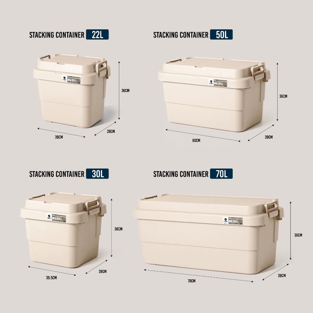 ถูกที่สุด!! ลัง STACKING CONTAINER ลังแคมป์ปิ้ง ลังeverest กล่องเก็บของ  ขนาด 30,50,70L Camping Box - รูปที่ 3