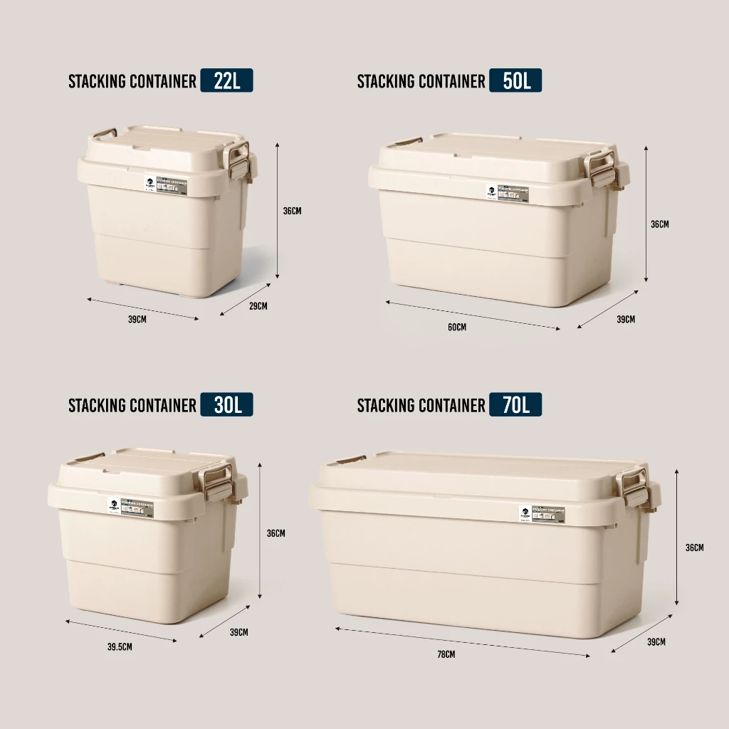 ลัง STACKING CONTAINER ลังแคมป์ปิ้ง Everest กล่องเก็บของ 30 50 70L thumbnail 6