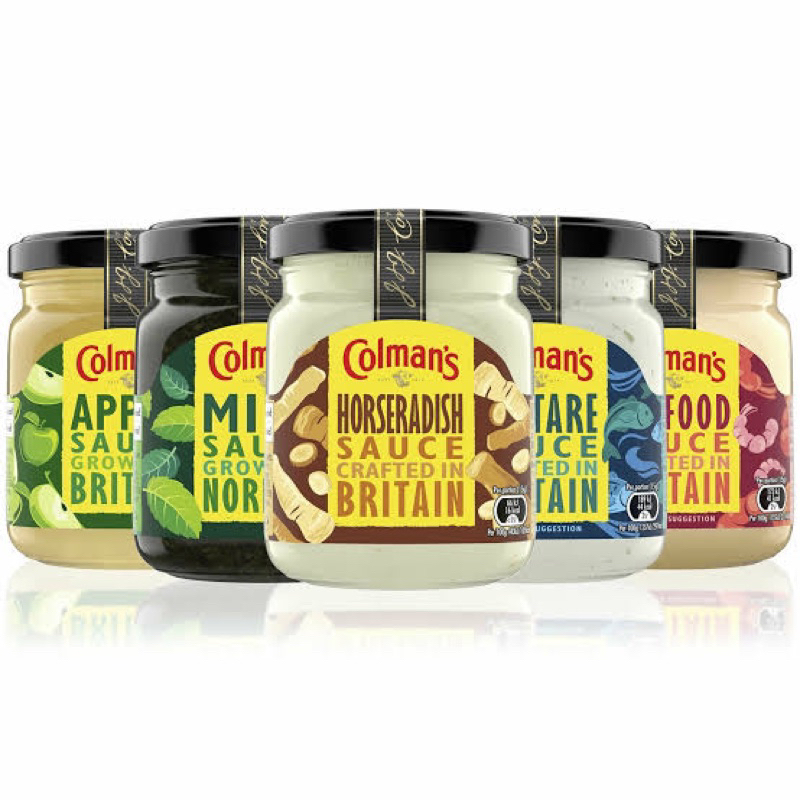 Colman’s tartare sauce / horseradish sauce 144g. นำเข้าจากอังกฤษ ซอสทาร์ทาร์ ซอสฮอสเรดิช