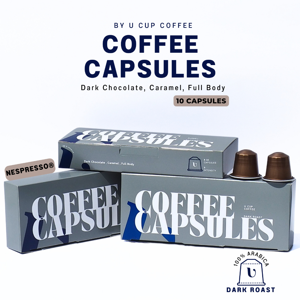 U Cup Coffee - กาแฟแคปซูล ดอยช้าง คั่วเข้ม Doichang Dark Roast Coffee Capsule สำหรับเครื่อง Nespress