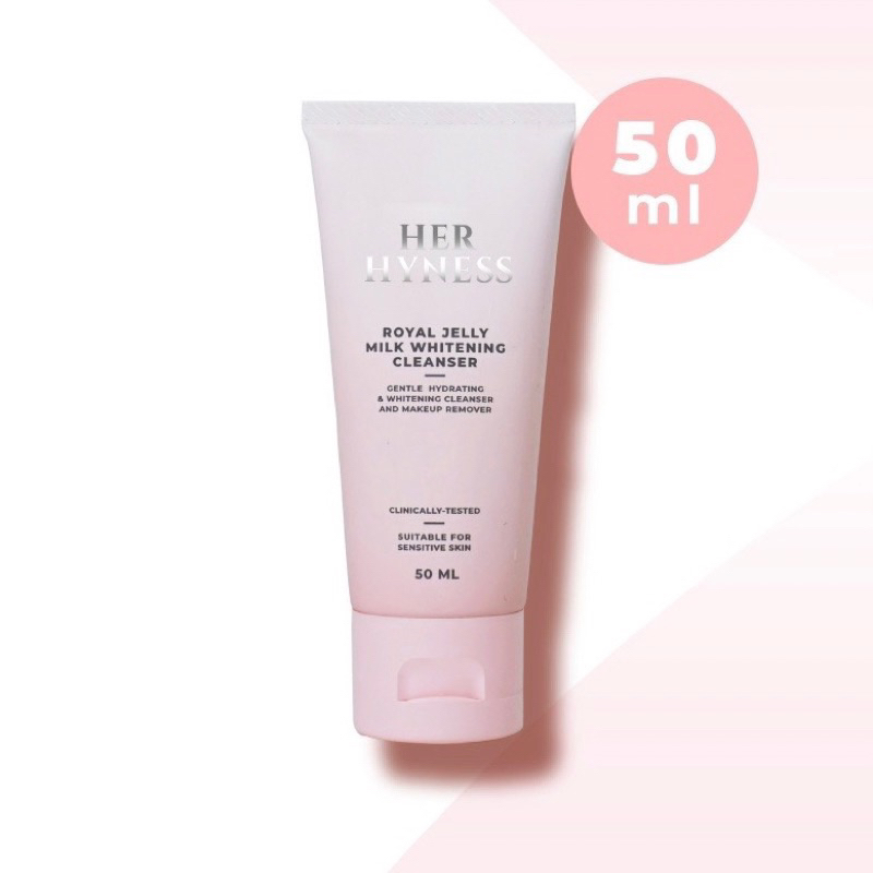 พร้อมส่ง 50 ml🧤✨ HER HYNESS ROYAL JELLY MILK WHITENING CLEANSER เฮอ ไฮเนส คลีนซิ่งมิลค์ ทำความสะอาดผ