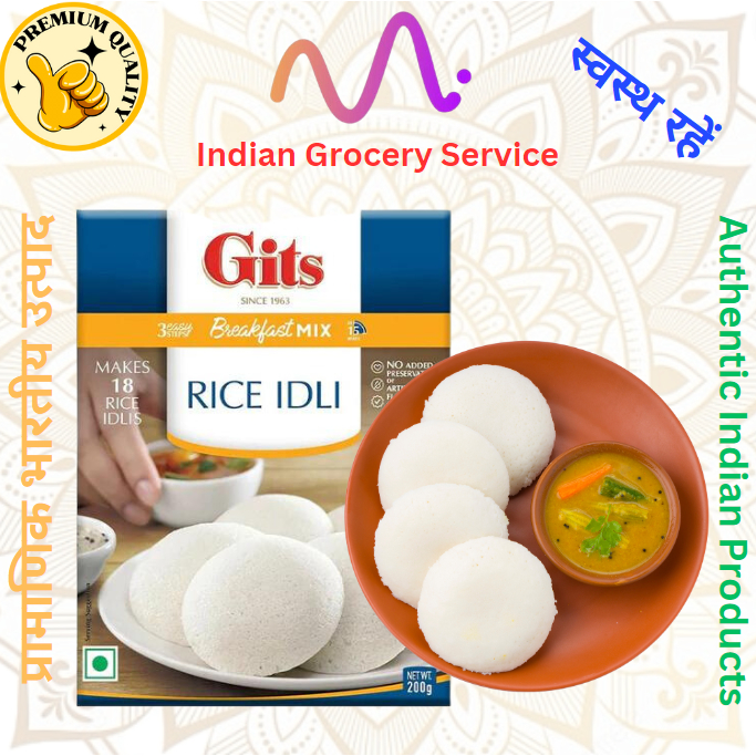 Gits Rice Idli Mix 200g อิดลี่ แป้งสำเร็จรูปอินเดียขนาด 200 กรัม