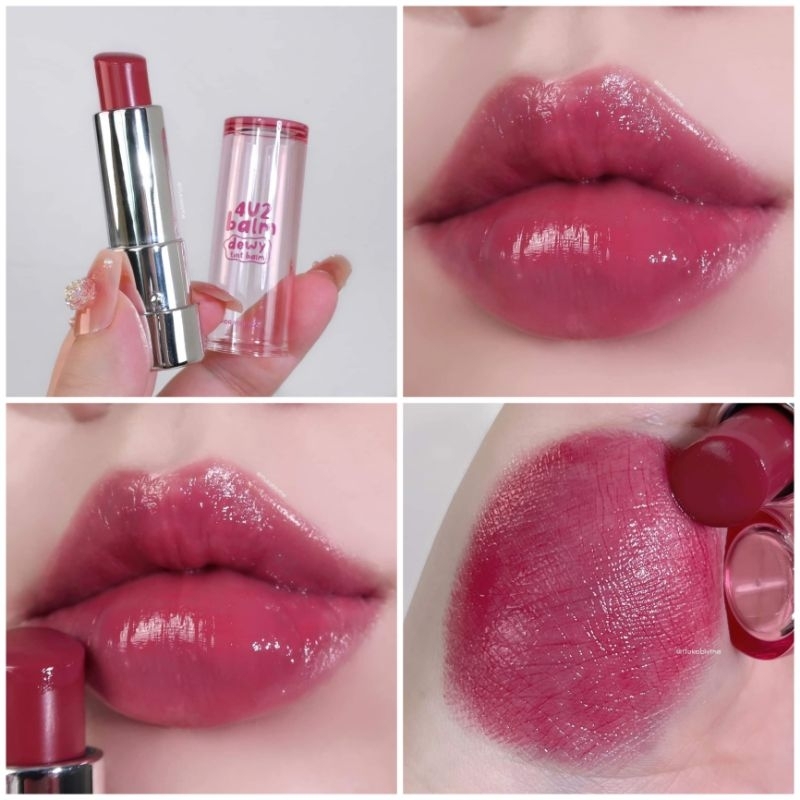 ลิปบาล์ม 4U2 dewy tint balm เบอร์ 09 Cranberry ขับผิวสุดๆๆ โทนเบอร์รี่ออกแดงติดไปทางม่วงนิดๆ ลิปแบบน