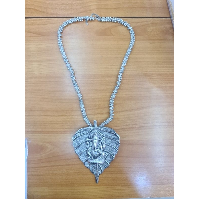 สายยาวพร้อมล็อกเก็ตใหญ่ สร้อยคอพระพิฆเนศ/วินายัก/คณบดีออกซิไดซ์ long chain locket Divine Lord Ganesh