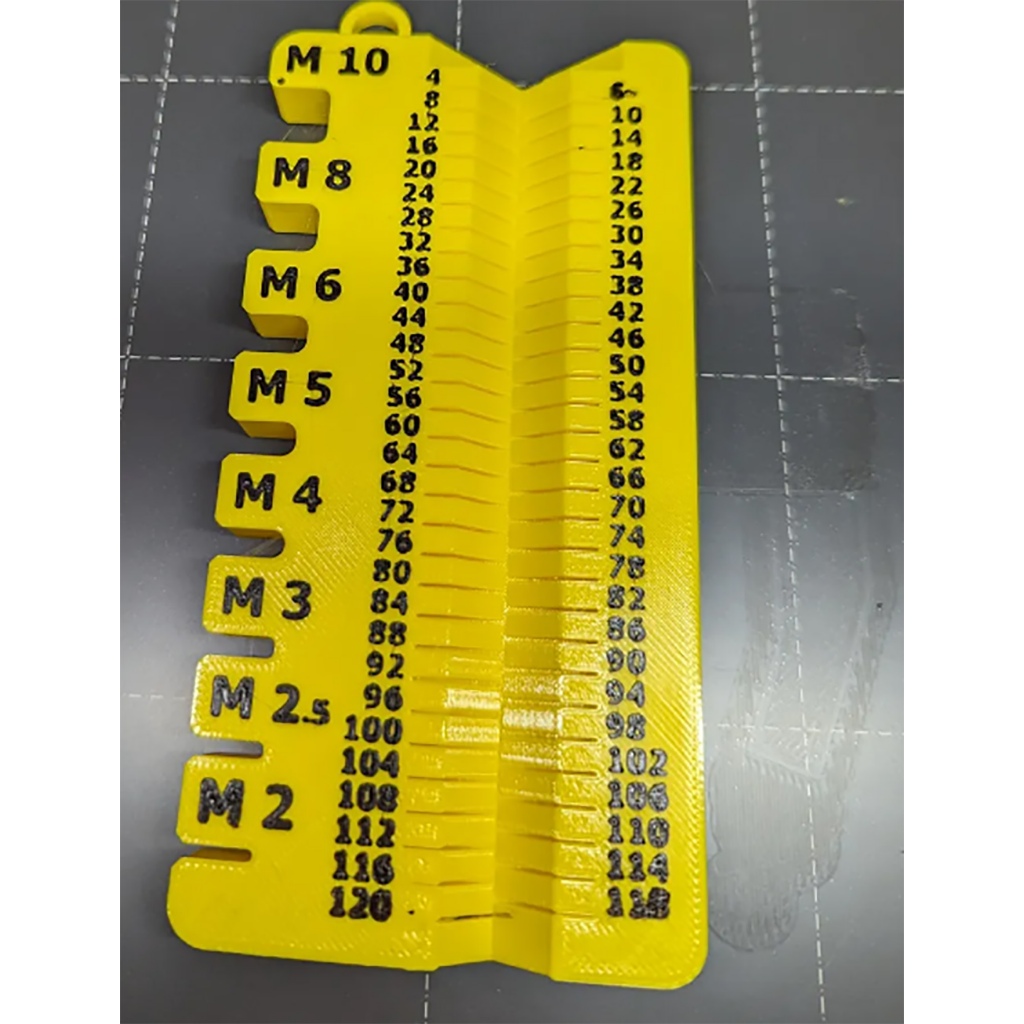 ที่วัดขนาดหัวและความยาวสกรู น็อต โบ้ล สำหรับติดกล่องเครื่องมือ Screw & Bolt Measurement Tool