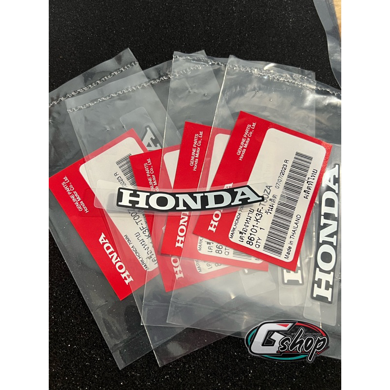 สติ๊กเกอร์ ป้ายHONDA ขนาด70มม.ตรงรุ่นWave125i ปี2022-2023 ของแท้ศูนย์100% 86101-K3F-T00ZA