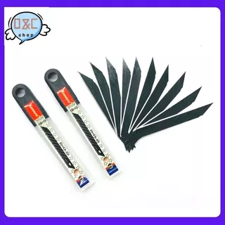 ใบมีดคัตเตอร์ รุ่น D1022 สีดำ30 องศา 10ใบ ใบมีด คัตเตอร์ มีดคัตเตอร์ มีดตัดสติ๊กเกอร์