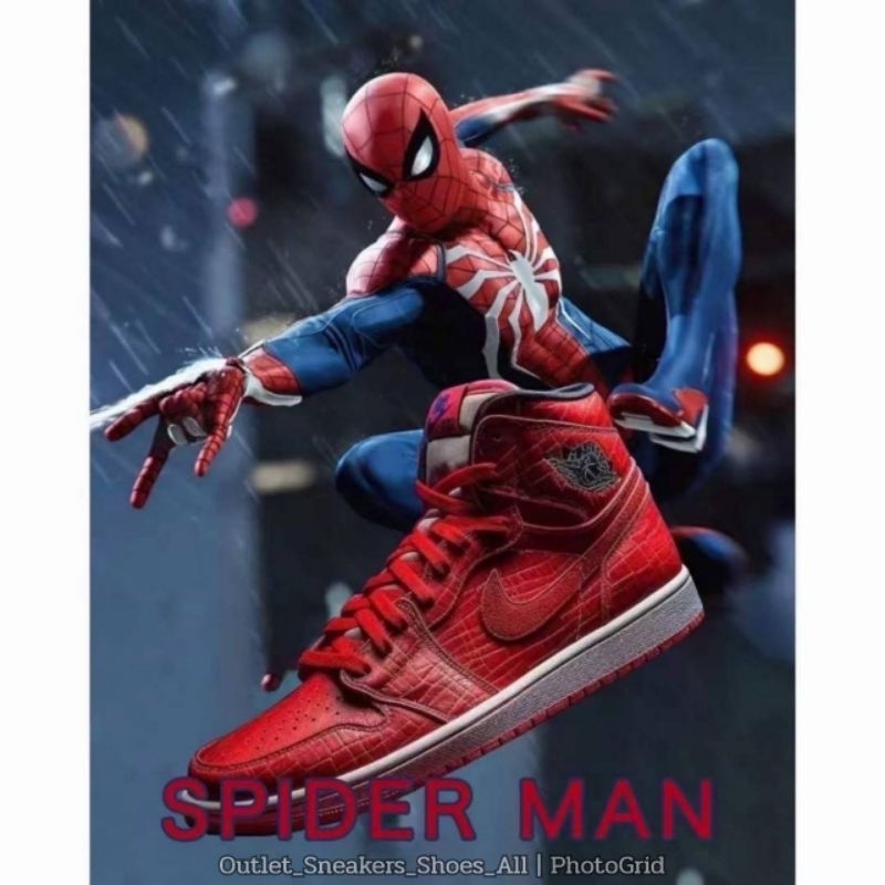 รองเท้า Nike Air Jordan High Spider Man 🕷️ Unisex ใส่ได้ทั้ง ชาย หญิง [ ของแท้💯 พร้อมส่งฟรี ]