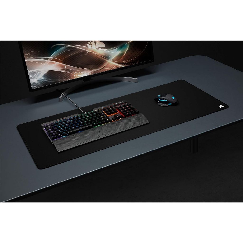 MOUSE PAD (เมาส์แพด) CORSAIR MM350 PRO PREMIUM SPILL-PROOF CLOTH GAMING MOUSE PAD - EXTENDED XL (BLACK) (CH-9413770-WW)