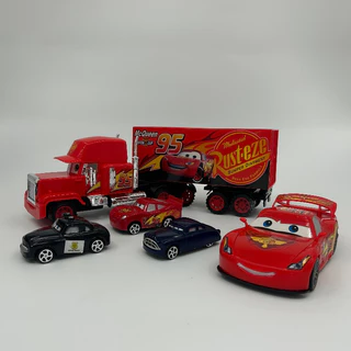 (พร้อมส่ง)โมเดลรถพ่วงแมคควีน รถคาร์ รถของเล่น รถบรรทุก McQueen Super Truck Cars