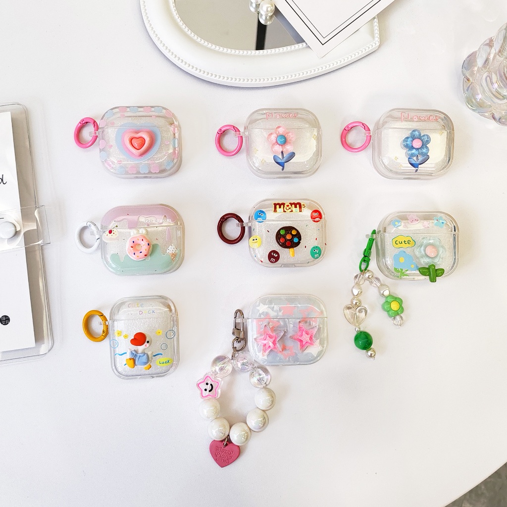 เคสหูฟัง i11 i12 i13 เคสใสการ์ตูนนูน gen gen2 gen3 เคสหูฟังบลูทูธ เคสหูฟังไร้สาย pro pro2 เเถมห่วงคล