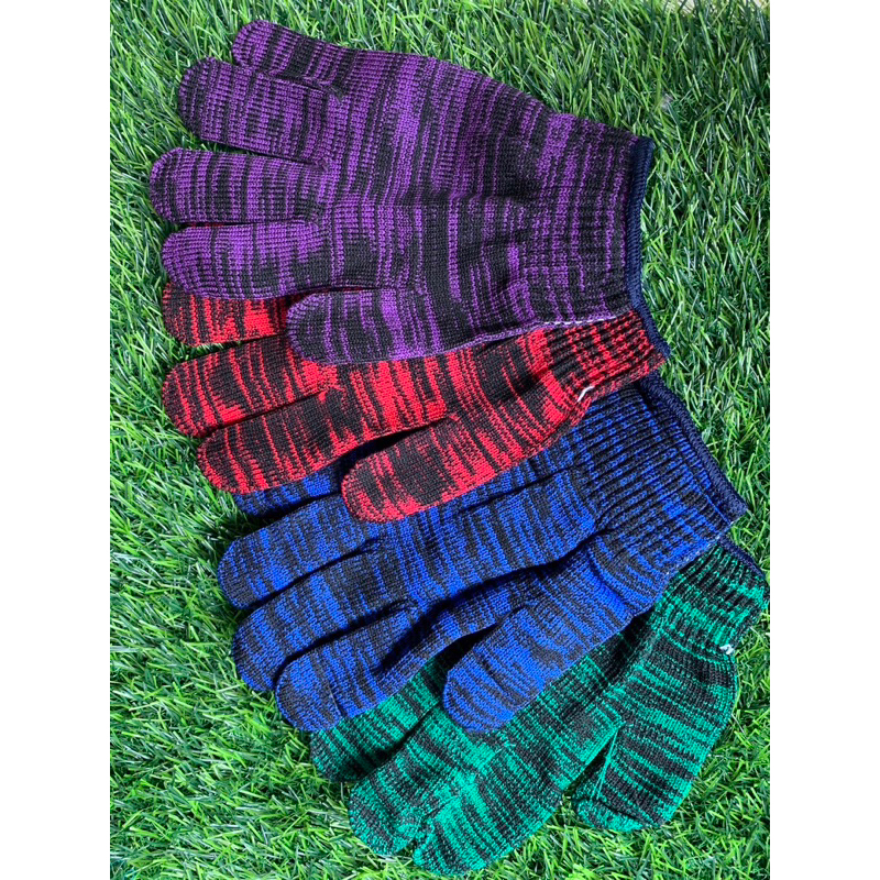 (ยกถุง 10 โหลราคาส่ง) ถุงมือไนล่อยอย่างดี ยกโหล12คู่ คละสี ถุงมือสั้นทำไร่ทำสวน ทำงานช่าง - รูปที่ 3