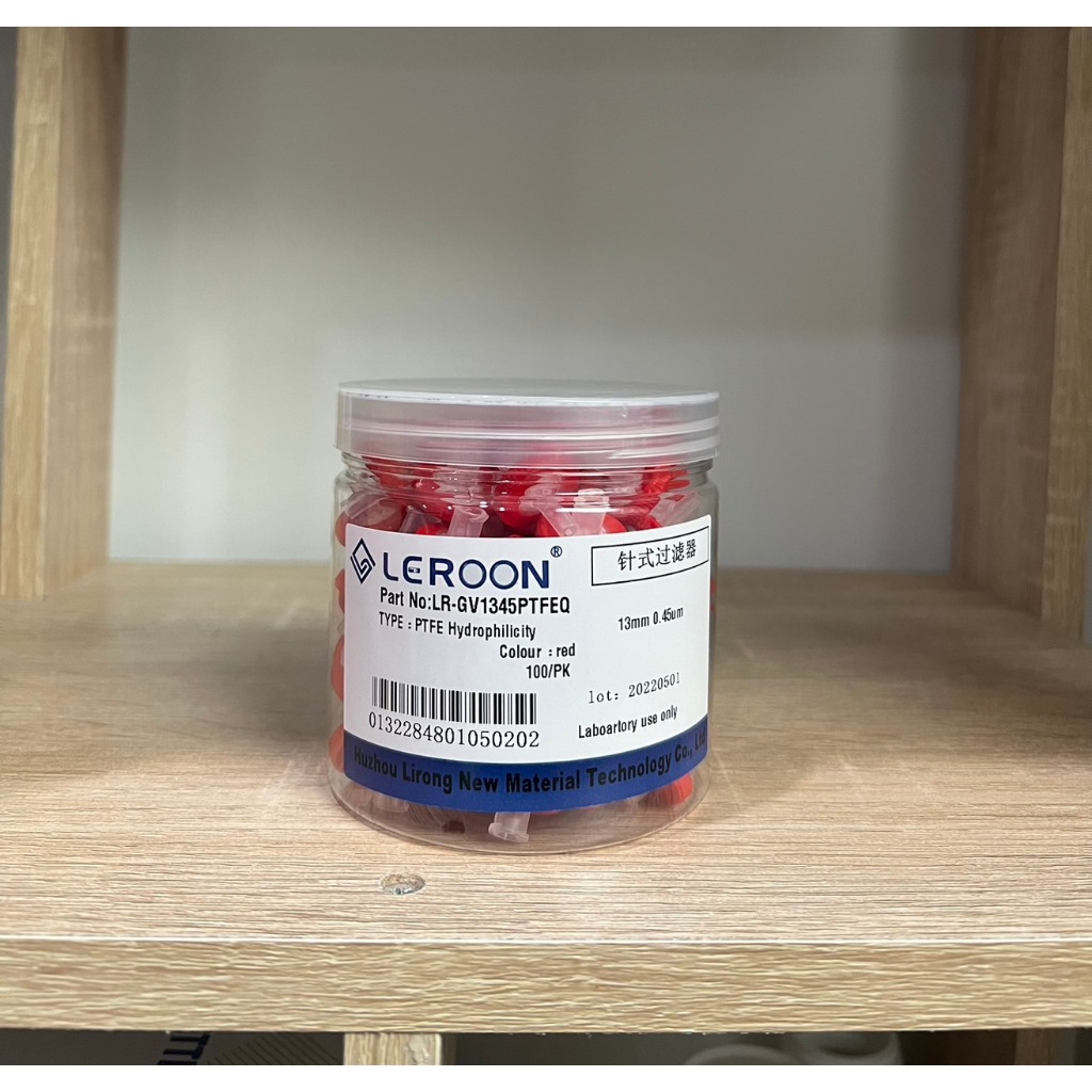 ไซริ้งค์ฟิลเตอร์ PTFE (Hydrophilic) Syringe Filter (100pcs/Box)