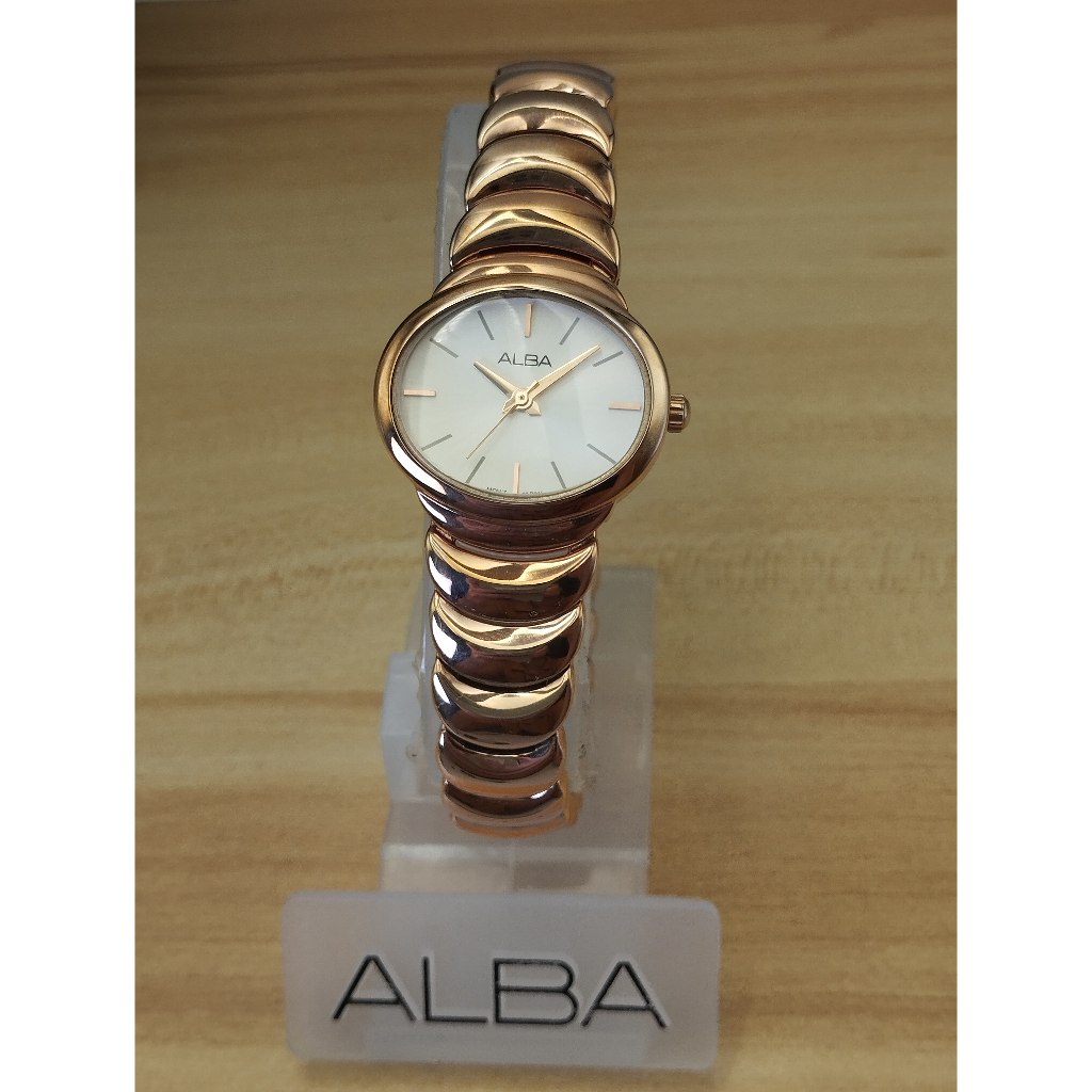 ALBA นาฬิกาผู้หญิงข้อมือ รุ่น AH8314X1  สแตนเลสพิ้งโกลด์ ระบบควอตซ์ รับประกัน 1ปี