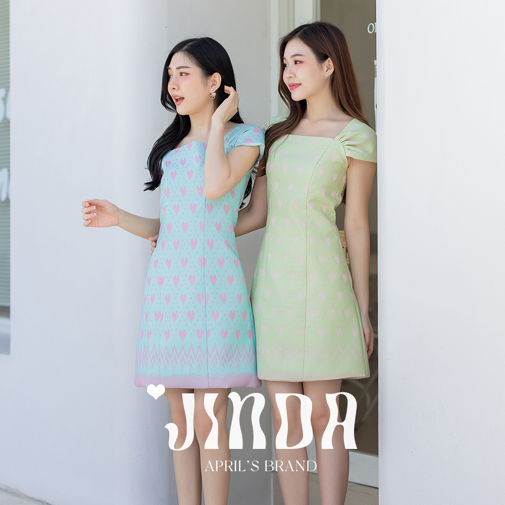 APRIL'S | Jinda dress เดรสผ้าไหมแกมฝ้ายทอลาย รุ่นจินดา