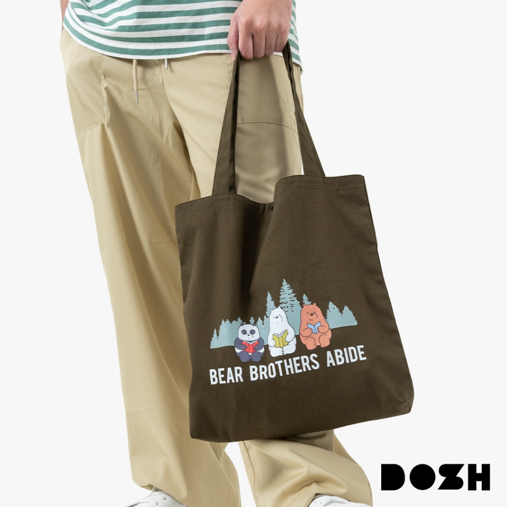 DOSH CLOTH BAG WE BARE BEARS  กระเป๋าผ้า TWILL DBBACB1001-DG