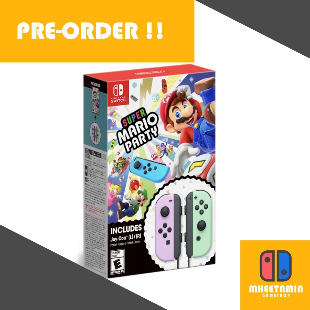 Pre-Order !! Super Mario Party + JOYCON (PASTEL PURPLE/GREEN)