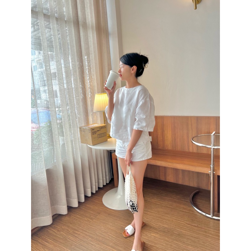 เสื้อลินินแท้ 100%แขนสั้น รุ่น Basic🌱