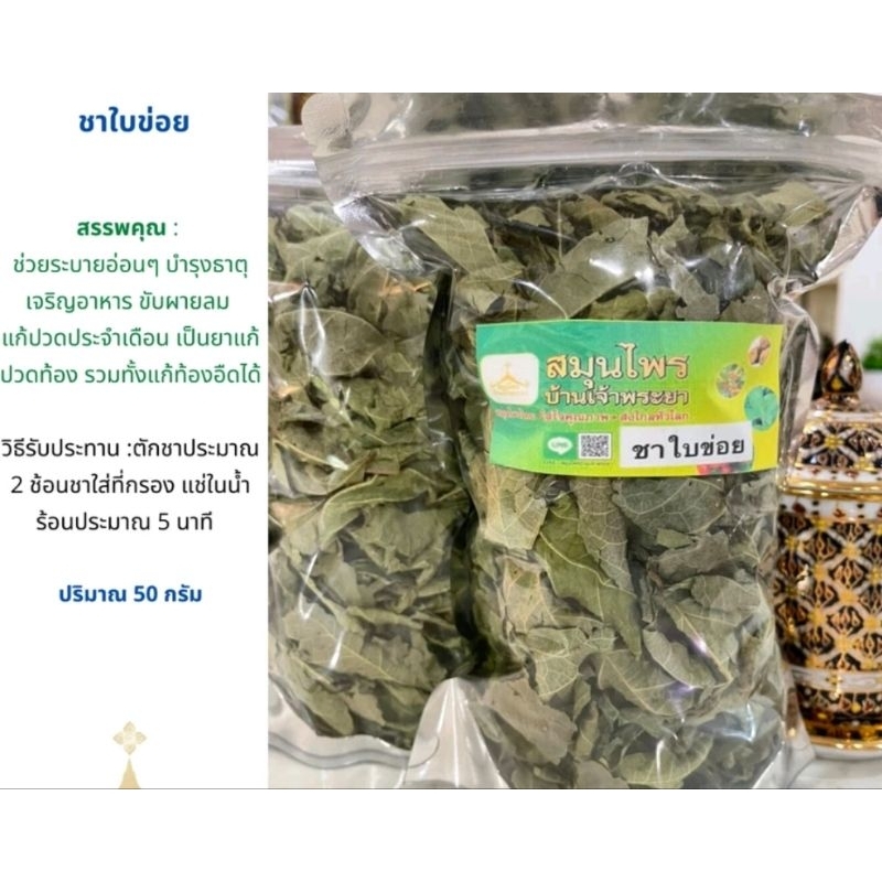 ชาใบข่อยอบแห้งออแกนิค100กรัม
