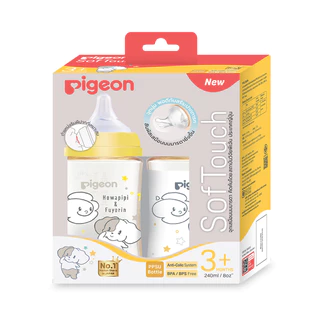 พีเจ้น ขวดนม PPSU โฮวาปีปี้ ขนาด 160 มล. และ 240 มล. แพ็ค X 2 ขวด (คละสี) PIGEON NURSER PPSU WN3 HOWAPIPI 160 ML. X2