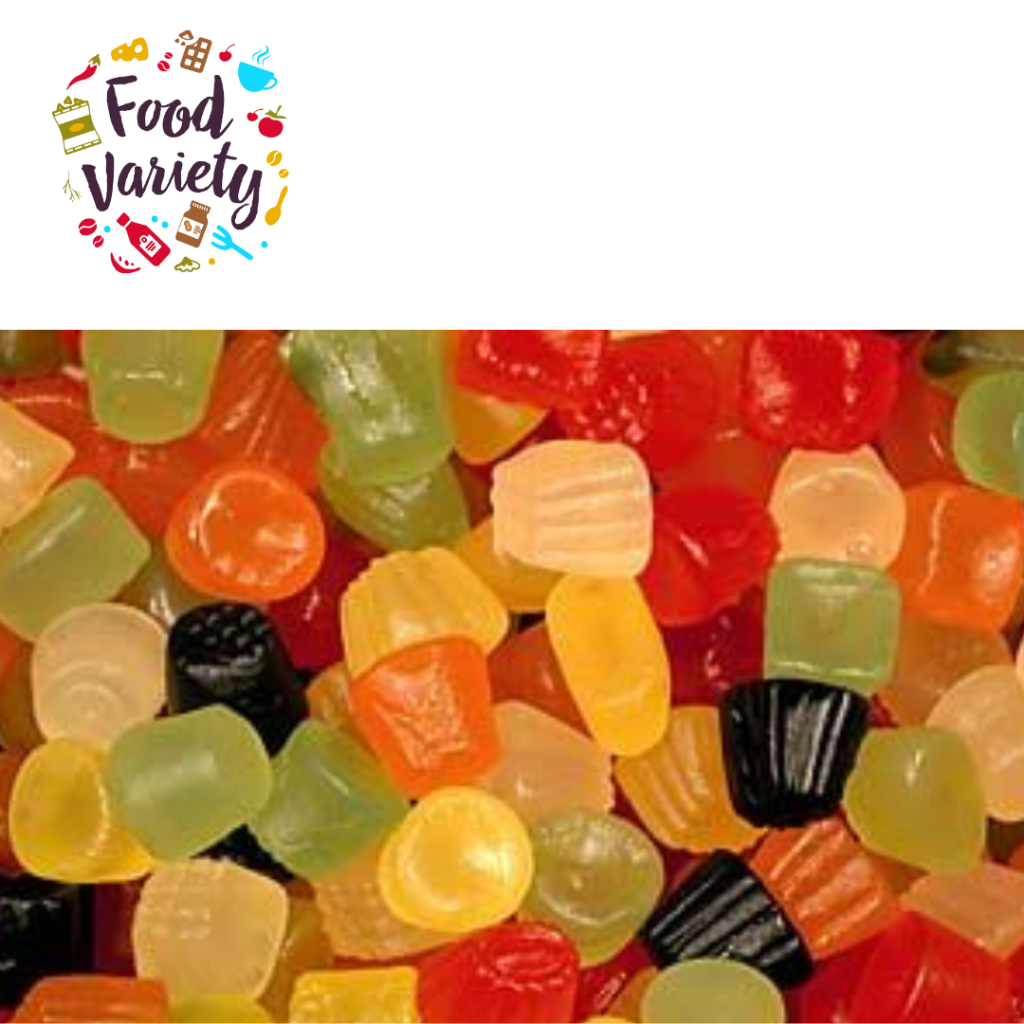 Food Variety Midget Gems Assorted Fruit Flavour Gums ฟู๊ด วาไรตี้ มิดเจ็ตเจมส์ เยลลี่รสผลไม้