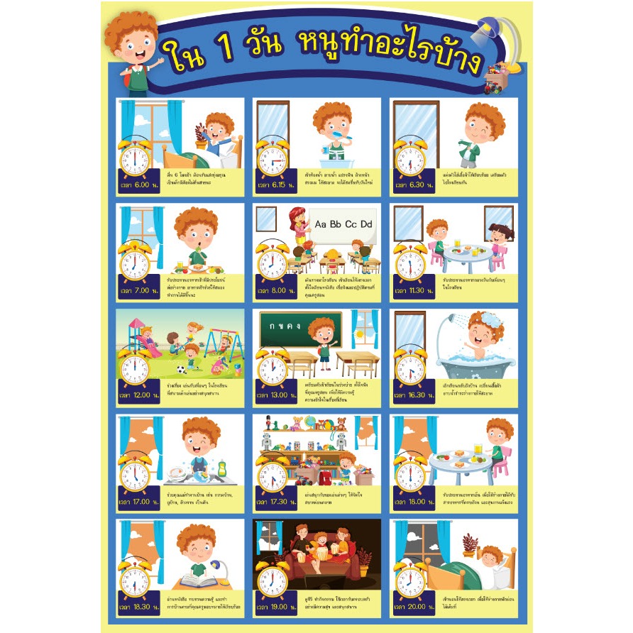 โปสเตอร์ ใน 1 วัน หนูทำอะไรบ้าง