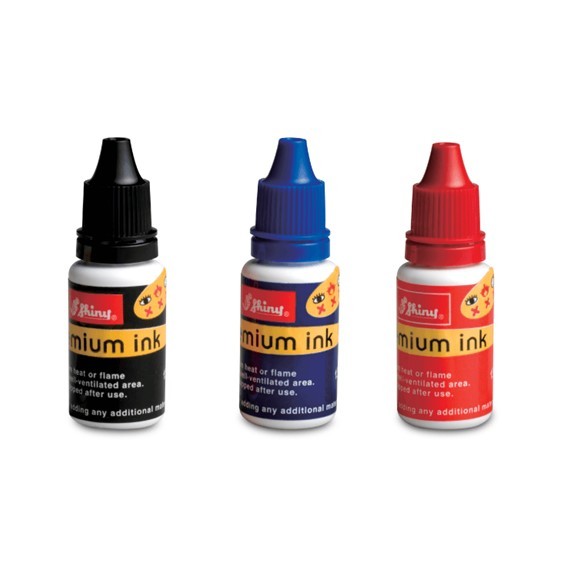 หมึกเติมแท่น Shiny Premium กันน้ำ (ปั้มไม้, พลาสติก, แก้ว) SI-61, SI-62, SI-63 (ขนาด 15 ml.)