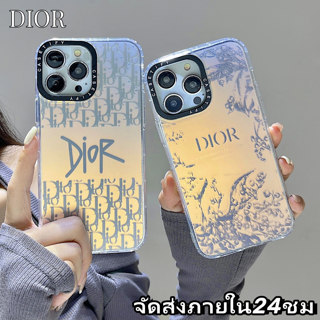 🔥จัดส่งจากไทย🔥for iPhone 11/12/13/14 Pro max case เคสไอโฟน11 แฟชั่น บางเบาพกพาง่าย การชุบ Dior การชุบ case
