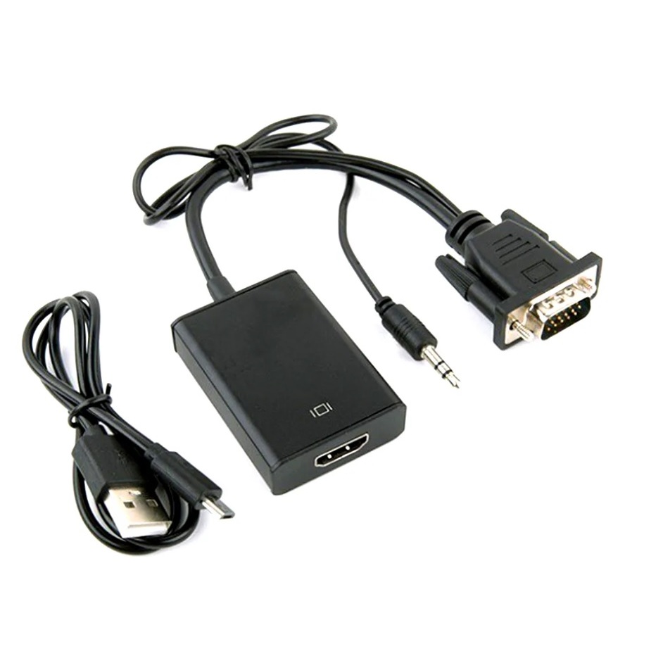 อุปกรณ์แปลงภาพจาก VGA เป็น HDMI VGA to HDMI with Audio ( VGA to HDMI converter adapter )