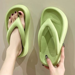 Jukoy รองเท้าแตะหูหนีบ เสริมส้นเสริมความสูง สีสวยมาก วัสดุ P…