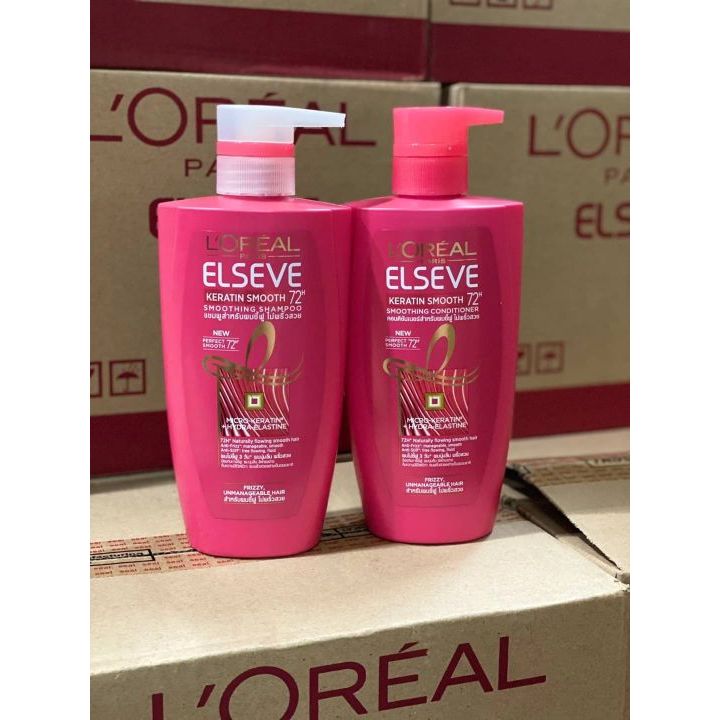 Whale Cosmetic ลอรีอัล เอลแซฟ แชมพู สูตรเคราตินสมูท 410-450 มล.x1ขวด (มีสูตรเลือก)