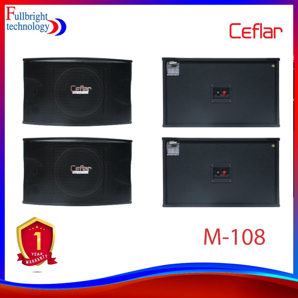 CEFLAR M108 ลำโพงคาราโอเกะ ขนาด10 นิ้ว จำนวน 1คู่ (รับประกัน1ป๊)