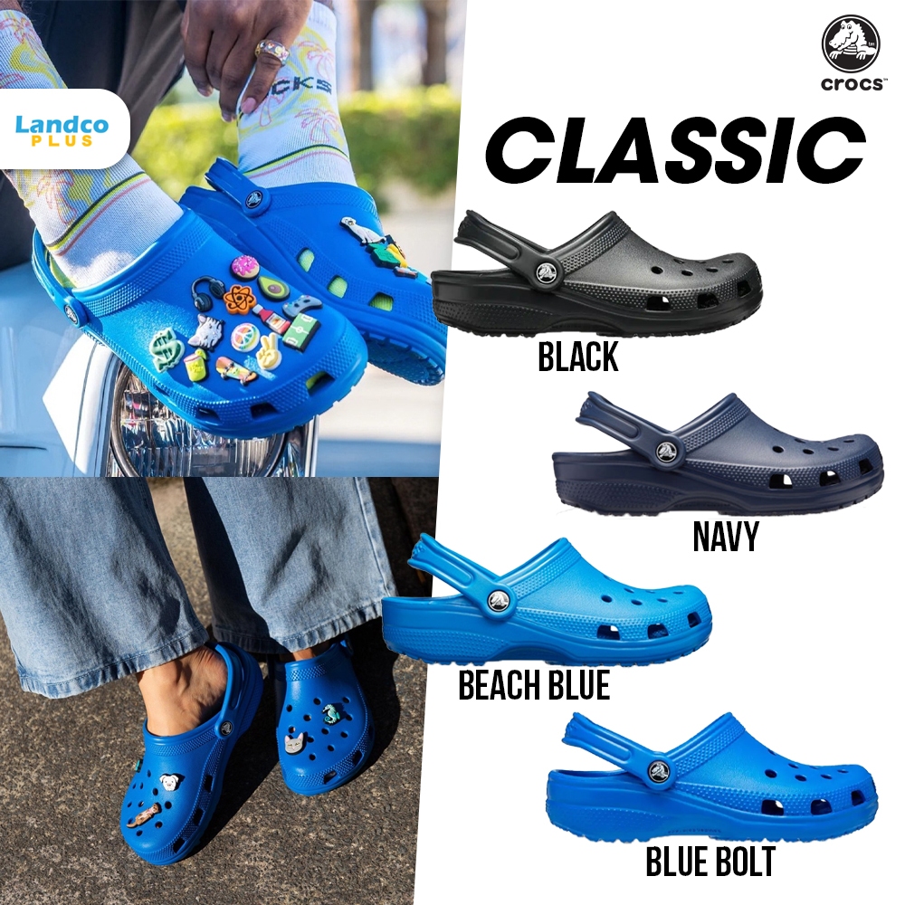 Crocs Collection รองเท้าแตะ รองเท้าแฟชั่น Classic UX CS Clog 10001-001 / 10001-410 / 10001-4JL / 10001-4KZ Blue Bolt