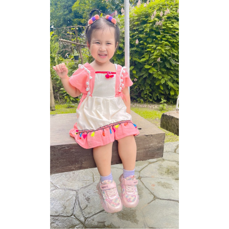 ชุดเด็ก ชุดดอย พื้นเมือง รุ่นใหม่ ผ้าฝ้ายฟอกนุ่ม สีไม่ตก ผ้านิ่มมาก พร้อมส่ง - รูปที่ 4