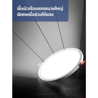 Panasi โคมไฟดาวน์ไลท์ ฝังฝ้า LED ฝังฝ้า ติดฝ้าเพดาน 18W 12W 9W 6W ดาวไลท์ แบบบาง กลม NO:KT810