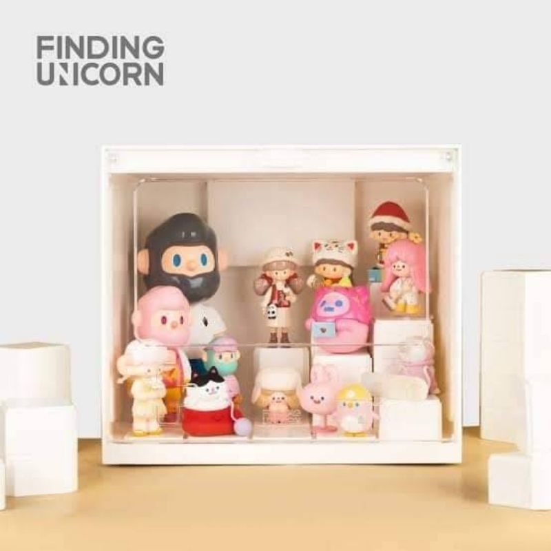 กล่องใส่ฟิกเกอร์ ตู้โมเดล กล่งใส่ตุ๊กตา  game box finding unicorn สีขาว สีม่วง พร้อมส่ง