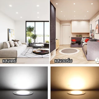 Panasi โคมไฟดาวน์ไลท์ ฝังฝ้า LED ฝังฝ้า ติดฝ้าเพดาน 18W 12W 9W 6W ดาวไลท์ แบบบาง กลม NO:KT810