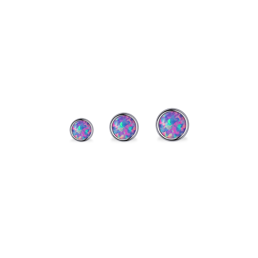 Piercingroom by Jay حلق أوبال بنفسجي Bezel للبشرة الحساسة — صورة 5