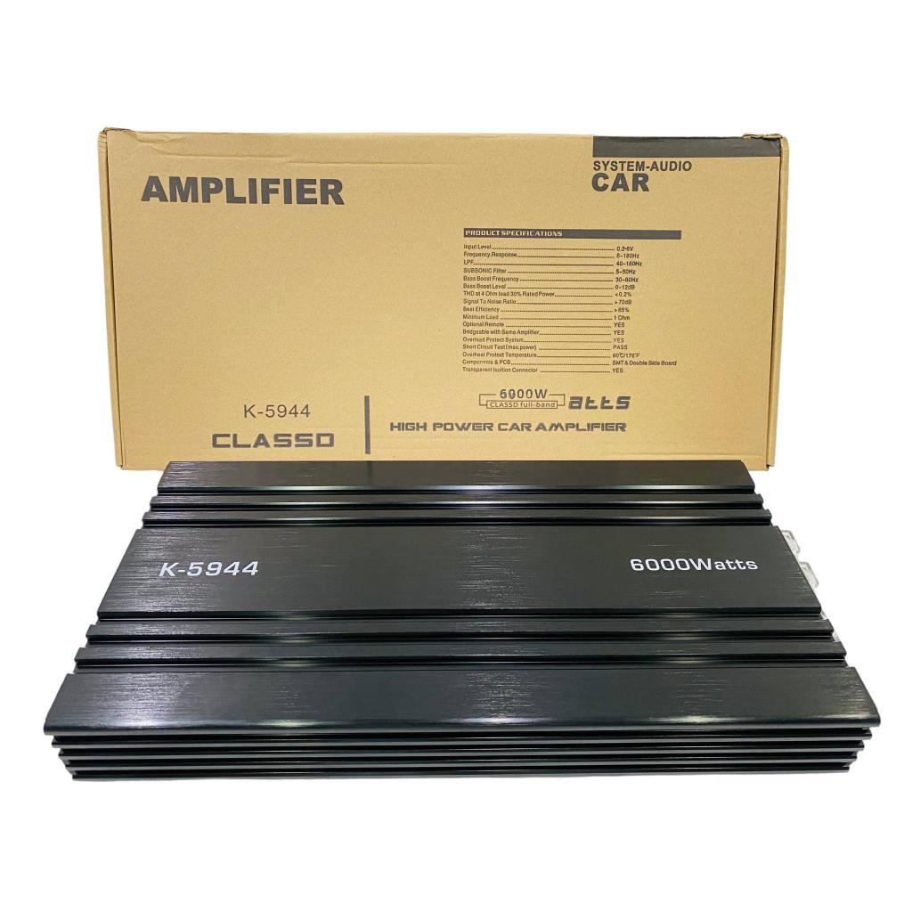 พาวเวอร์โมขับกลาง รุ่น​K-5944 6000 Watt​ ​Max เครื่องเสียงรถยนต์ เครื่องขยายเสียง