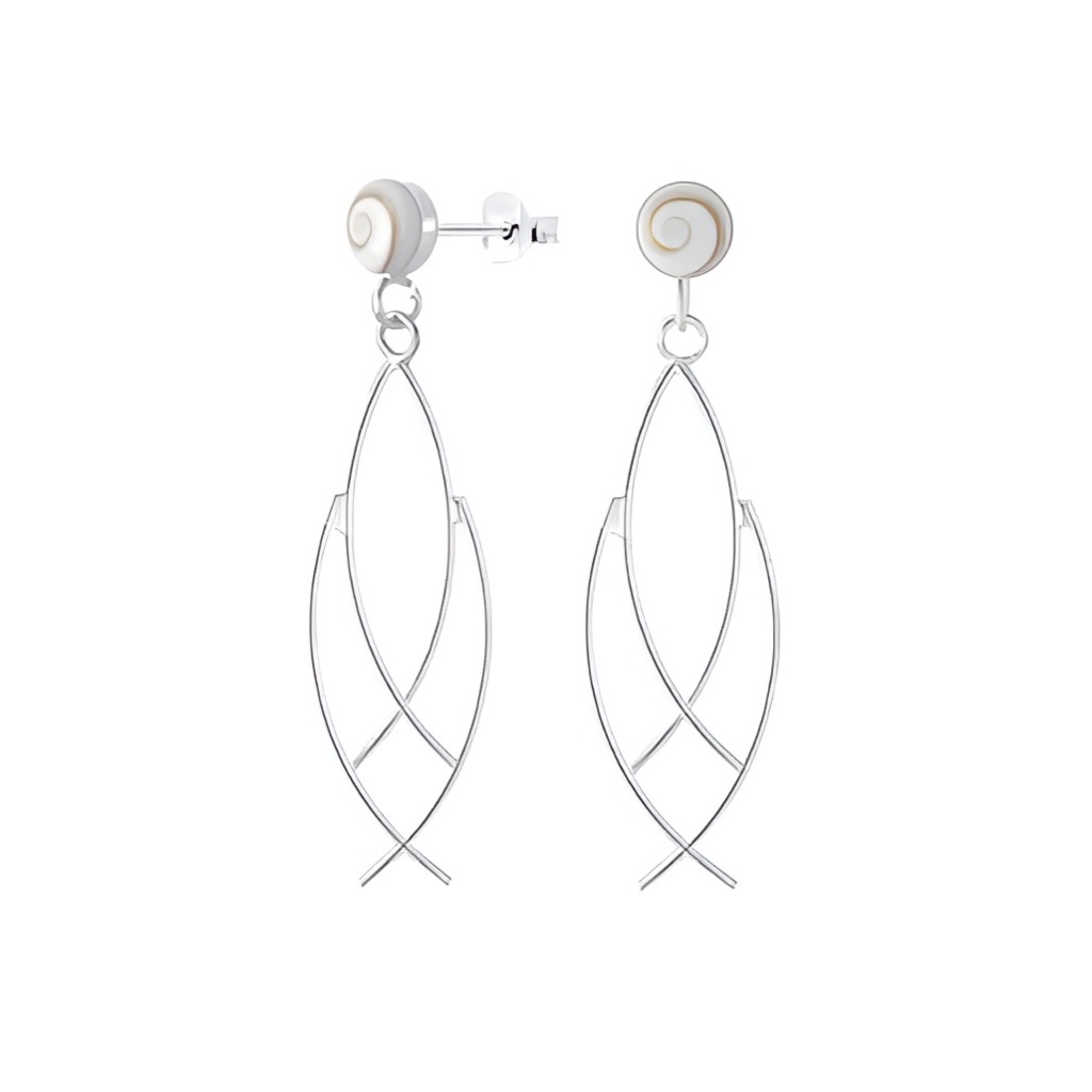 [พร้อมส่ง] Wire threader earrings stud dangle shiva eye silver ต่างหูใส่แล้วไม่แพ้ เงินแท้925 ไม่ชุบ