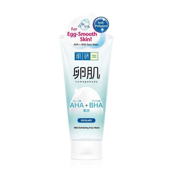 HADA LABO AHA/BHA Exfoliating Face Wash 130ml. ฮาดะ ลาโบะ เอเอชเอ/บีเอชเอ เอ็กโฟลิเอทติ้ง เฟส วอช โฟ