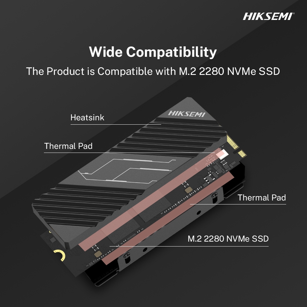 ⚡️ซิ้งระบายความร้อน M.2⚡️ HIKSEMI HEATSINK MH2 M.2 SSD COOLER for PC / PS5 สำหรับพีซี และ PlayStation 5