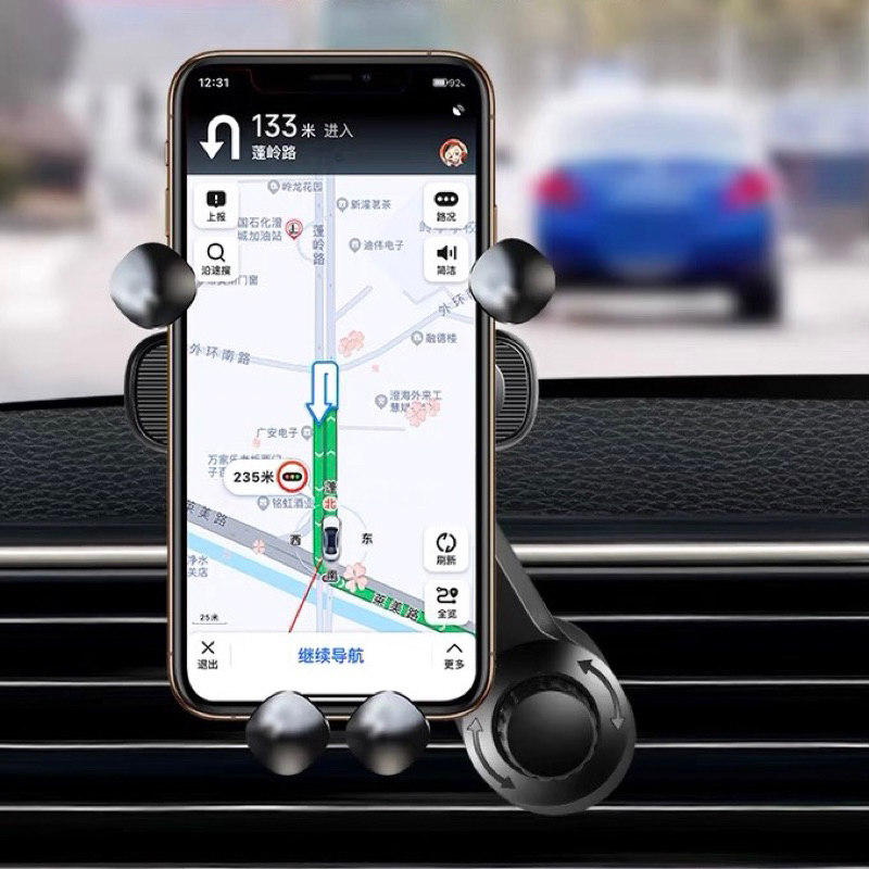 ที่ยึดโทรศัพท์มือถือ ที่วางโทรศัพท์มือถือในรถยนต์ ติดช่องแอร์ แข็งแรงทนทาน หมุนได้ 360 องศา ไม่ปิดกั้นเครื่องปรับอากาศ - รูปที่ 2